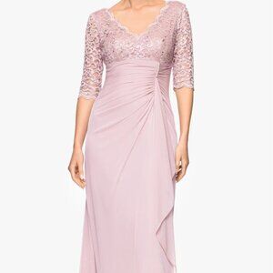 Betsy Adam "Johanna" full length evening gown, Size 6, Light Pink (Rose)